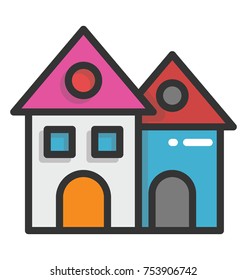 Small cottages designed for the purpose of vacation homes