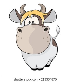 A small cow. Cartoon 