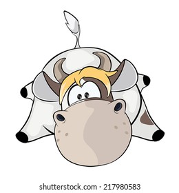 A small cow. Cartoon 