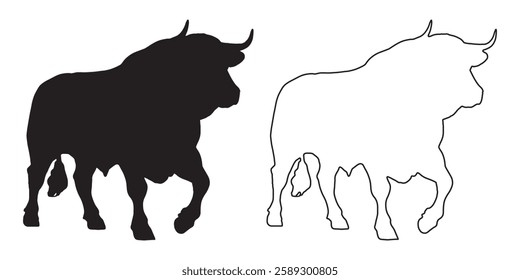 Small Cow Silhouette - Crisp and Clear Cow Vector
