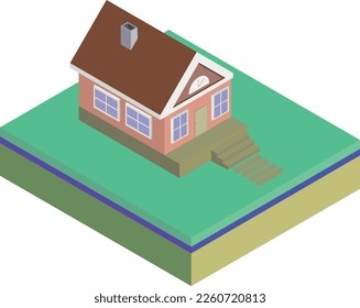 Ein kleines gemütliches Haus. Vektordatei für Designs.