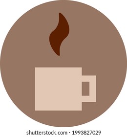 Pequeña taza de café, ilustración, sobre fondo blanco.