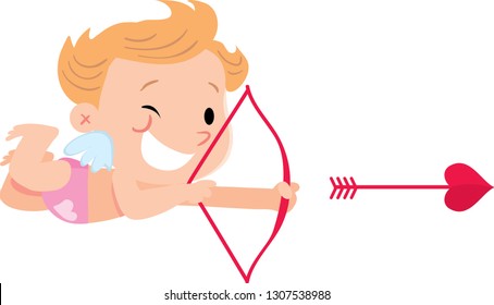 small cupid with a bow and arrow