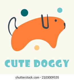 Small, cute doggy vector illustration