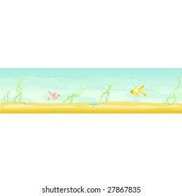 Small cute fish, vector illustration