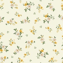 Small Cute Flower Pattern On Background