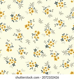 small cute flower pattern on white background