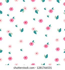 small cute flower seamless pattern
