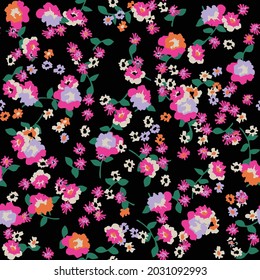 Small cute flowers design floral pattern seamless artwork