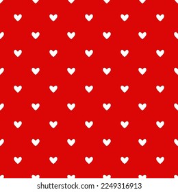 Small cute hearts background. Seamless pattern for Valentine's Day. Vector illustration.