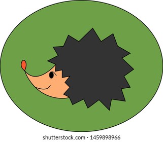 Pequeño erizo lindo, ilustración, vector 
