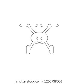 small cute helicopter toy icon. Toy element icon. Premium quality graphic design icon. Baby Signs, outline symbols collection icon for websites, web design, mobile app on white background