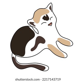 Small and cute kitten with color spots