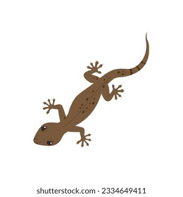 Small and cute lizard reptile illustration. simple hand drawn style illustration