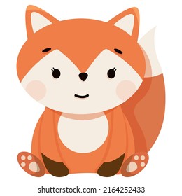 small and cute orange fox