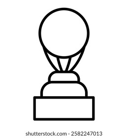 Small and cute round shaped award trophy