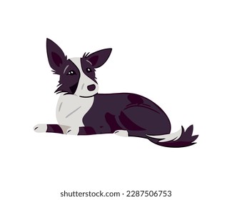 Small cute terrier sitting cheerful icon isolated