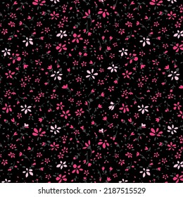 Small daisies flowers pattern design interspersed floral style