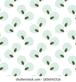 Small dandelion ,seamless pattern on white background.