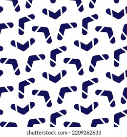 Pequeños búmeres azules oscuros aislados en un fondo blanco. Patrón geométrico monocromo sin soldadura. Ilustración gráfica plana vectorial simple. Textura.