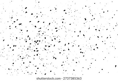 Small dark specks sparsely scattered on a clean white sheet, offering a gentle, gritty or dusty appearance as an overlay.