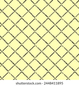 Small dash pattern. Seamless minimal dash pattern, small elements on yellow background