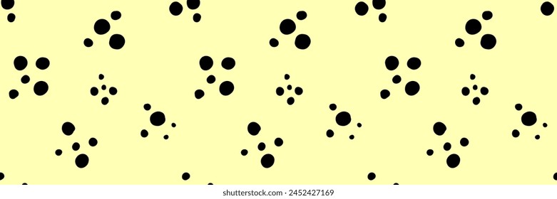 Small dash pattern. Seamless minimal dash pattern, small elements on yellow background