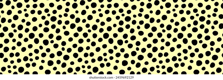 Small dash pattern. Seamless minimal dash pattern, small elements on yellow background