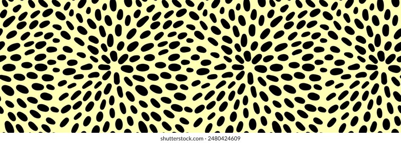 Small dash pattern. Seamless minimal dash pattern, small elements on yellow background