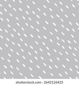 Small dash pattern. Simple Rain Background. Hand drawn Diagonal raindrop. Abstract drops geometric pattern. Vector illustration.