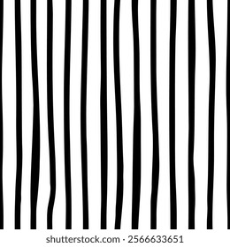 Small dash seamless pattern. Abstract striped background with bold hand drawn black and white lines. Modern yet timeless design, ideal for branding, packaging, or web graphics. Vector illustration