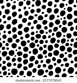 Small dash seamless pattern. Abstract background with doodle circles in black and white. Great for digital projects, fabric prints, packaging, scrapbooking, and creative artworks. Vector illustration