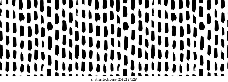 Small dash seamless pattern. Abstract background, black and white texture with a modern, minimalist design. Great for digital projects, scrapbooking, prints, fabric and packaging. Vector illustration