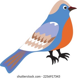 A small decorative bird. Vector file for designs.