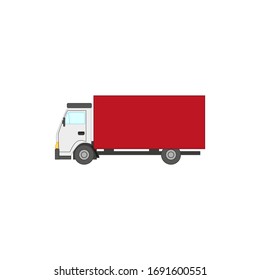 Small Delivery Truck On White Background Stock Vector (Royalty Free ...