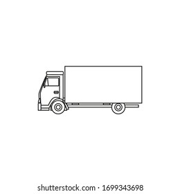 Small Delivery Truck On White Background Stock Vector (Royalty Free ...