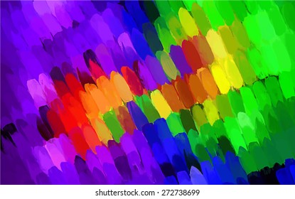 Small diagonal colorful brush strokes background. Vector version