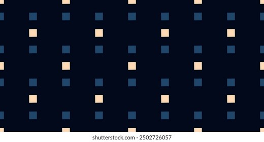 Small diamond shapes line pattern dark blue background trendy geometric border motif. Modern fashion fabric design textile swatch ladies dress, men's shirt all over print block. Minimal vector graphic