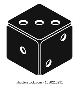 Small dice icon. Simple illustration of small dice vector icon for web design isolated on white background