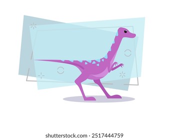 Small dinosaur vector illustration. Creature, colored dino, animal. Nature concept. Vector illustration can be used for topics like history, school, children books