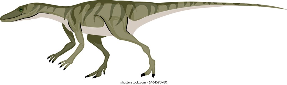 Small dinosour, illustration, vector on white background.