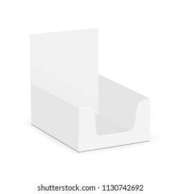 Small Display Box Mock Up - Half Side 3/4 Left View. Vector Illustration