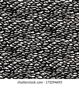Small ditsy pattern with short hand drawn strokes inspired by birds feathers. Seamless texture in hipster style for web, print, fabric, textile, website, card background, summer fall fashion, paper