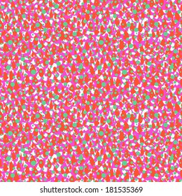 Small ditsy pattern with short hand drawn strokes in multiple colors.
