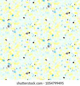 Small ditsy seamless vector pattern with shapes of leaves in soft green and neon colors. Minimalist organic texture with leaves silhouettes. Tropical floral natural print for baby fashion