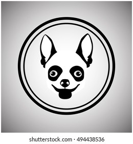 Small Dog Animal Pet Web Icon Flat Vector Illustration