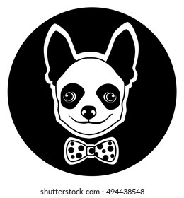 Small Dog Animal Pet Web Icon Flat Vector Illustration