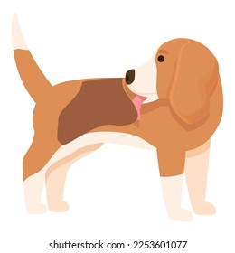 Small dog icon cartoon vector. Puppy animal. English dog happy