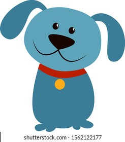 Small dog, illustration, vector on white background.