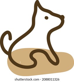 Small dog, illustration, vector, on a white background.